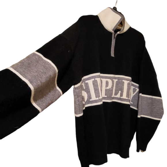 SIMPLIFY Sweater Large two tone - Picture 3 of 5